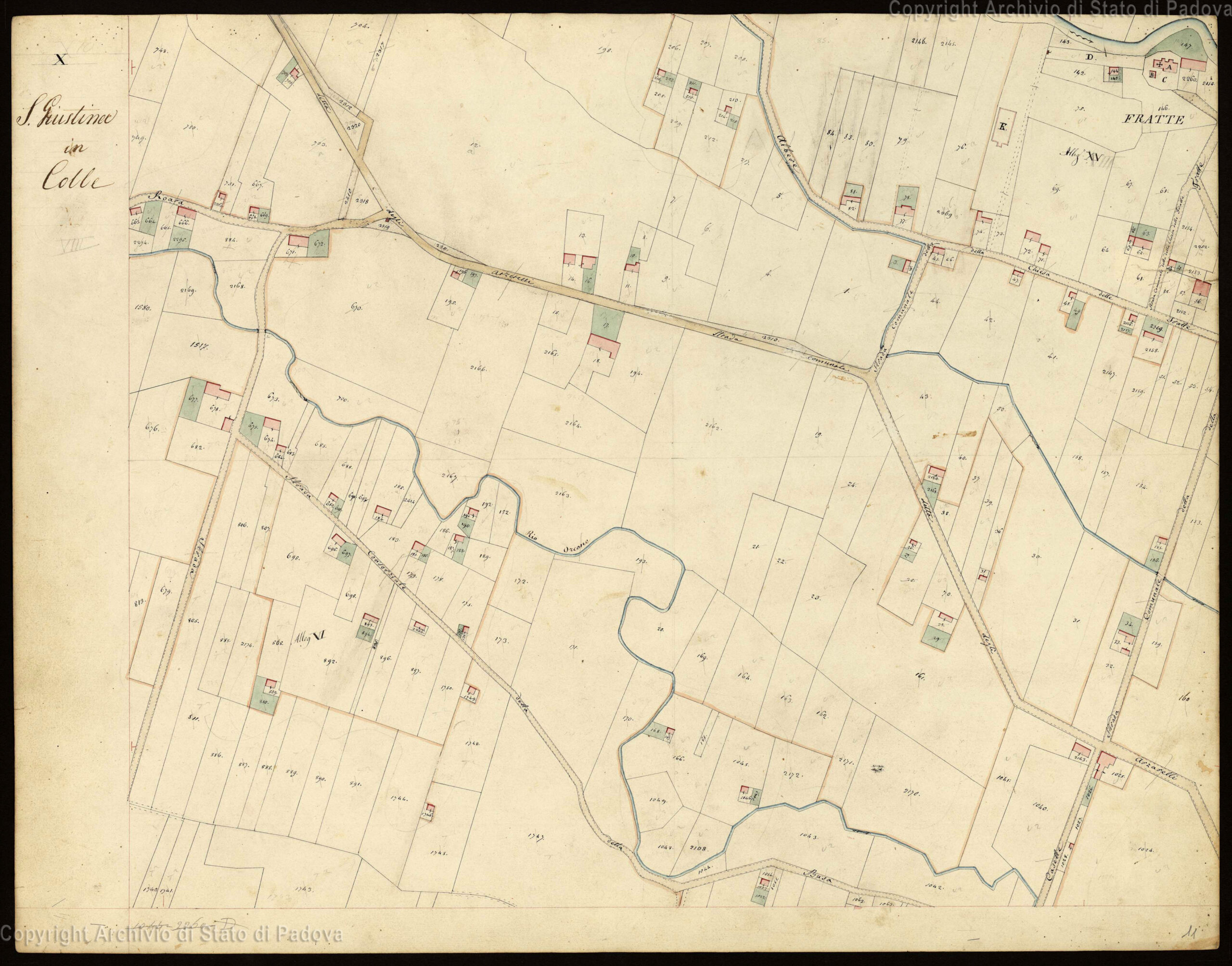 Catasto Austriaco S Giustina in Colle f X