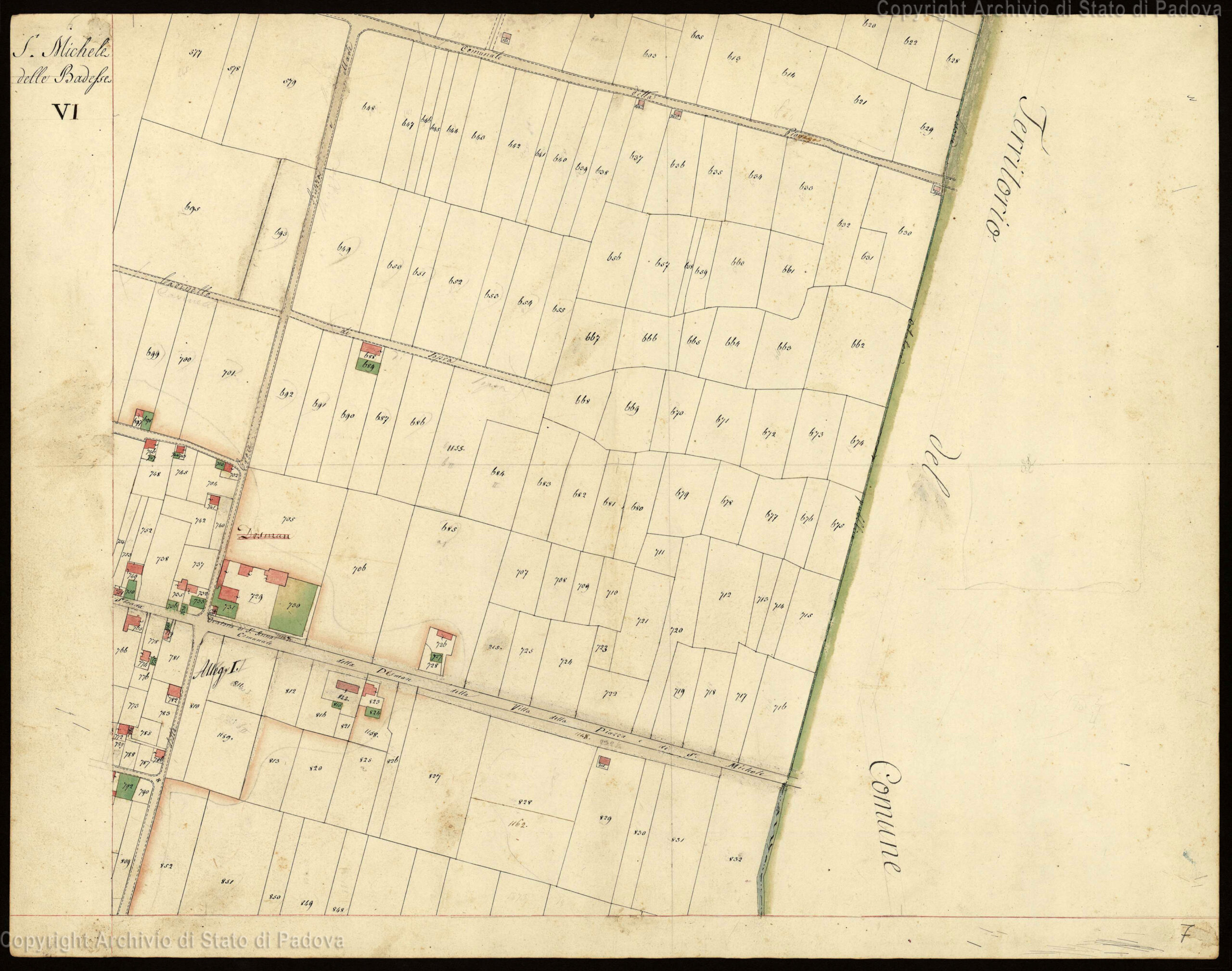 Catasto Austriaco S Michele delle Badesse f VI